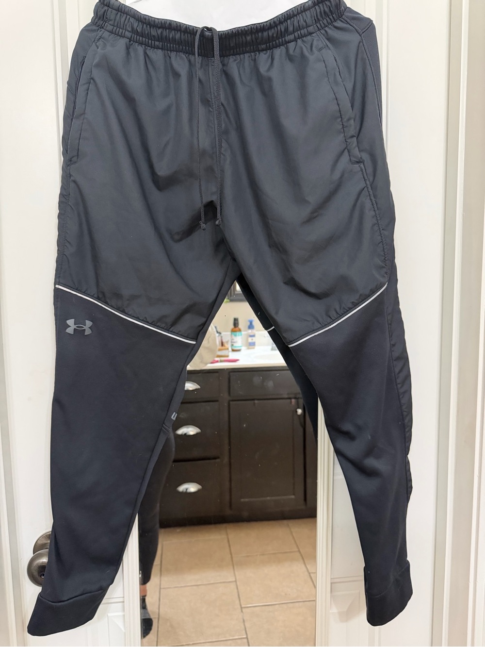 Under Armour Black Men’s Performance Joggers with Reflective Piping